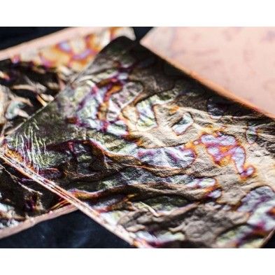 Variegated Gold Blue Leaf - 25 Sheets for Custom Painting